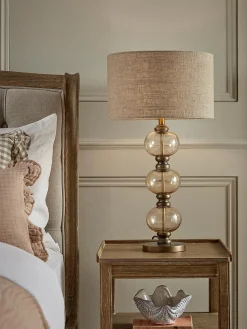 Cox & Cox Table Lamps<Aged Bubble Glass Table Lamp