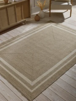 Cox & Cox Rugs|Rugs<Agna Border Rug - Natural