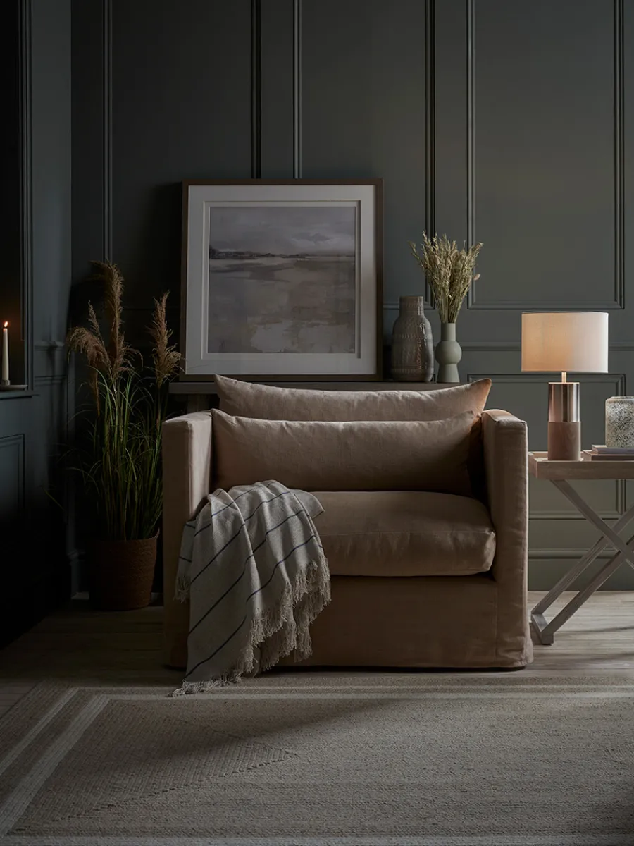 Cox & Cox Rugs|Rugs<Agna Border Rug - Natural