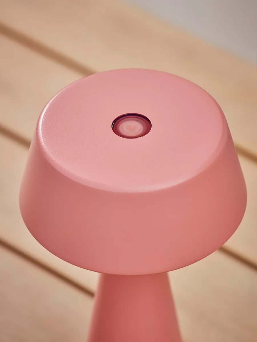 Cox & Cox Decorative Outdoor Lights|Decorative Outdoor Lights<Aldan Outdoor Table Lamp - Coral