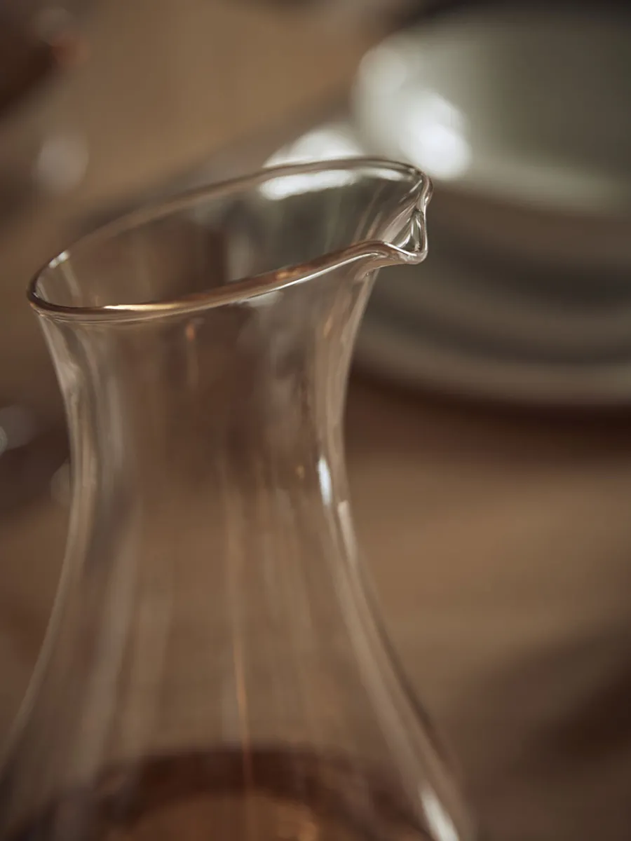 Cox & Cox Kitchen Accessories & Tableware|Glassware<Amber Asymmetric Glass Carafe