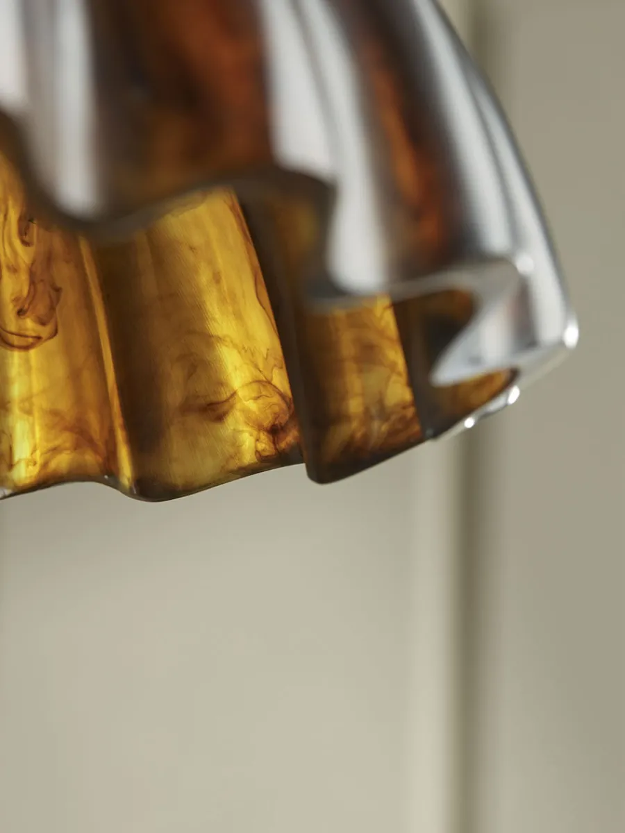 Cox & Cox Pendants<Amber Scalloped Pendant