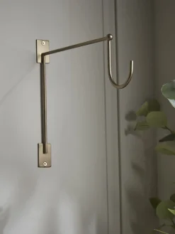 Cox & Cox Hooks & Hook Racks<Antique Brass Effect Wall Hook