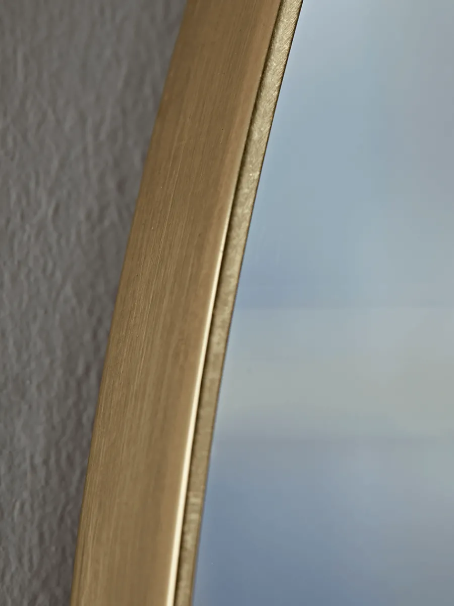 Cox & Cox Round Mirrors|Wall Mirrors<Antique Brass Slim Frame Round Mirror