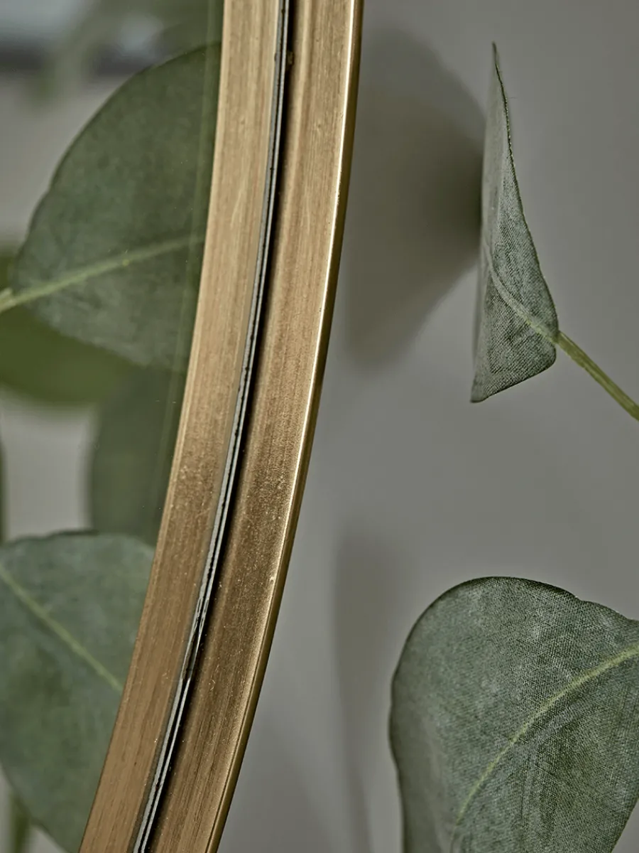 Cox & Cox Round Mirrors|Wall Mirrors<Antique Brass Slim Frame Round Mirror