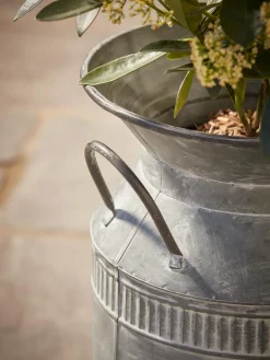 Cox & Cox Plant Pots & Troughs<Antique Zinc Milk Churn