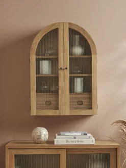 Cox & Cox Cabinets<Arched Teak Storage Cabinet