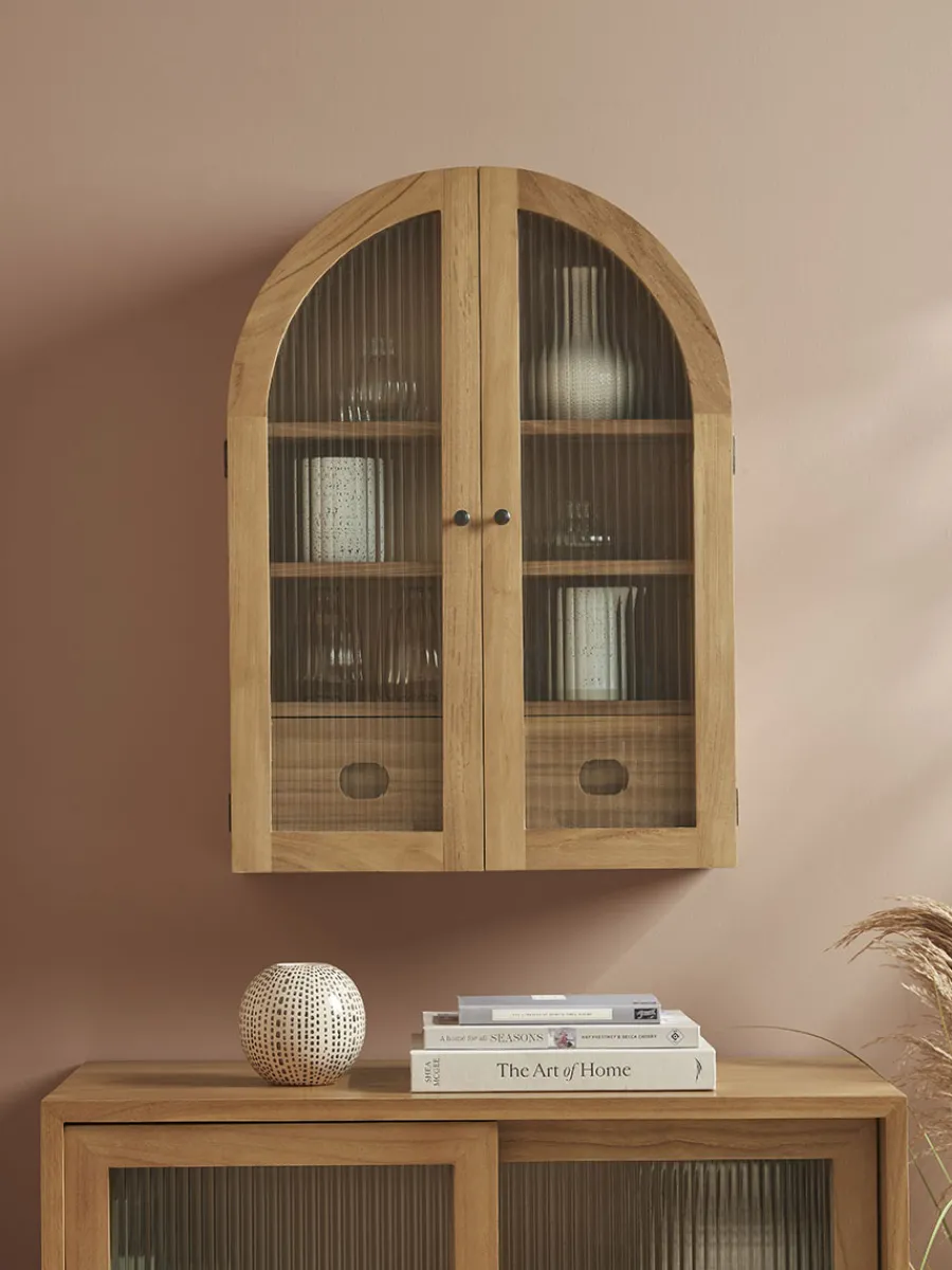 Cox & Cox Cabinets<Arched Teak Storage Cabinet