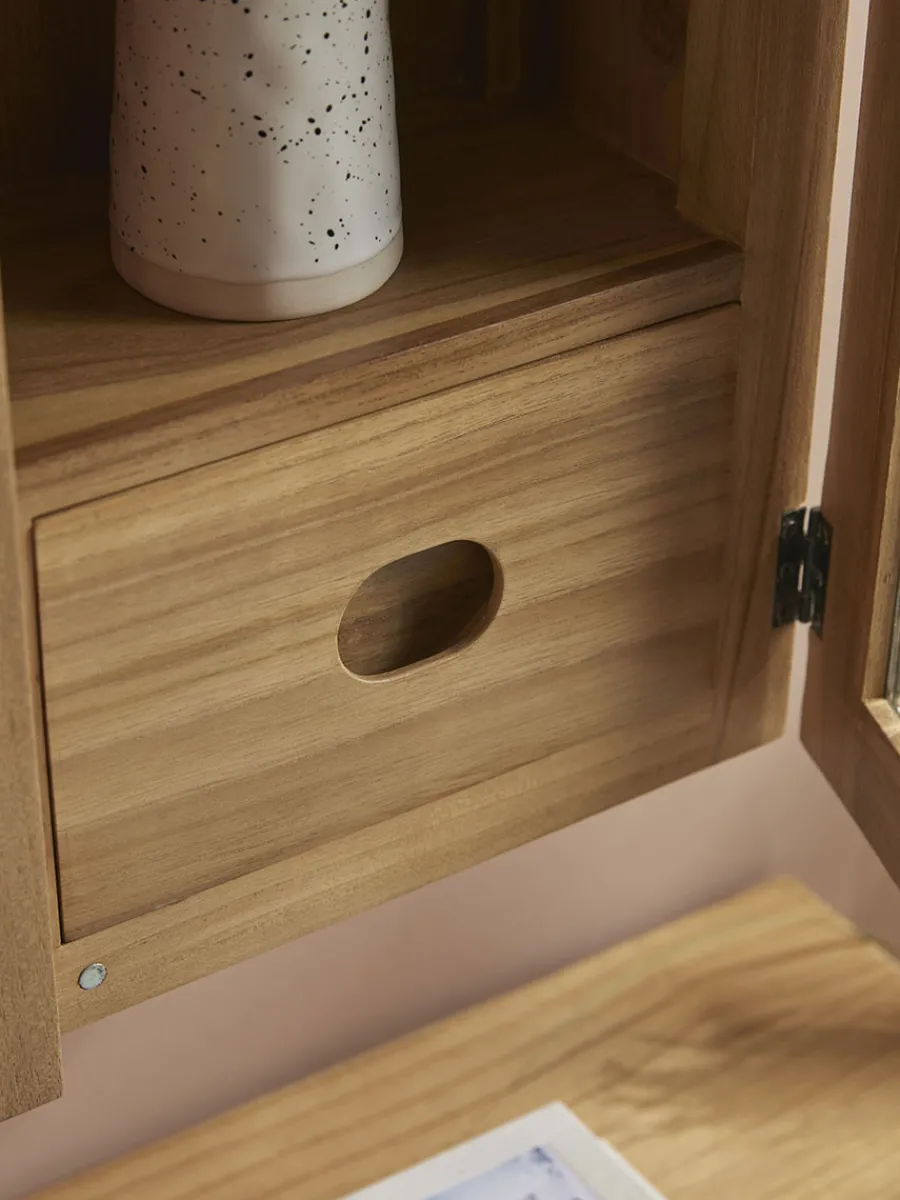 Cox & Cox Cabinets<Arched Teak Storage Cabinet