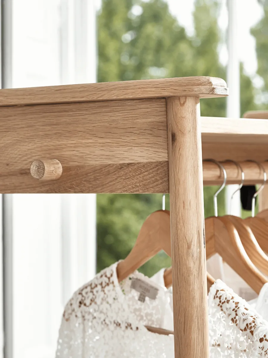 Cox & Cox Clothes Rails & Screens|Clothes Rails & Screens<Bergen Oak Clothes Rail - Natural