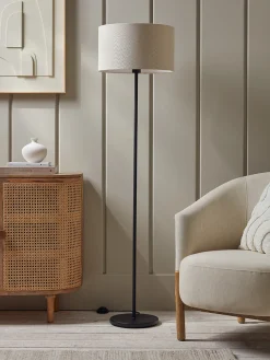 Cox & Cox Floor Lamps<Black & Beige Floor Lamp