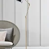 Cox & Cox Floor Lamps<Black & Brass Angle Floor Lamp