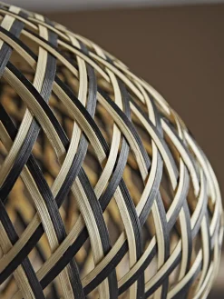 Cox & Cox Pendants<Black & Natural Woven Pendant - Small