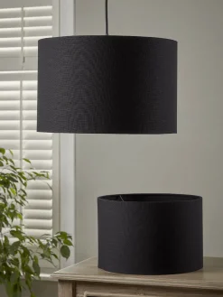 Cox & Cox Shades<Black Linen Shade
