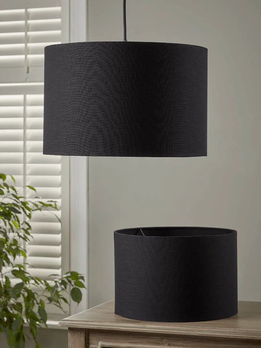 Cox & Cox Shades<Black Linen Shade