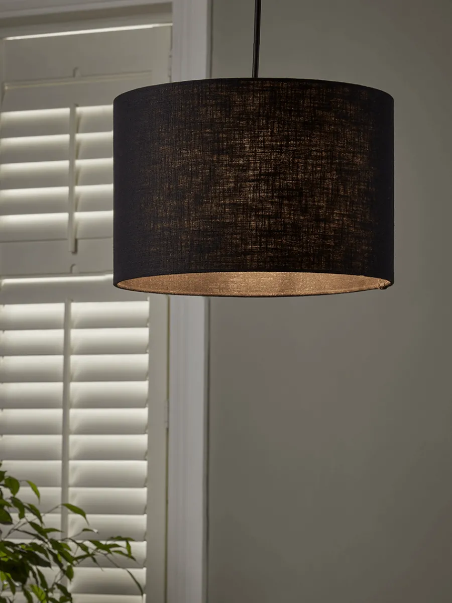 Cox & Cox Shades<Black Linen Shade