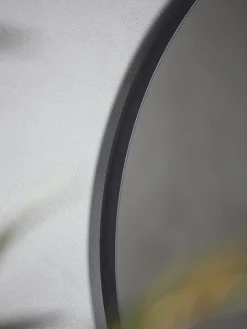 Cox & Cox Round Mirrors|Wall Mirrors<Black Slim Frame Round Mirror - Medium