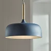 Cox & Cox Pendants<Blue & Brass Pendant Light
