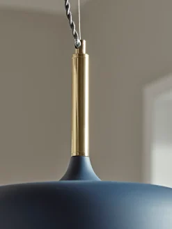 Cox & Cox Pendants<Blue & Brass Pendant Light