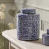 Cox & Cox Vases<Blue & White Patterned Storage Pot