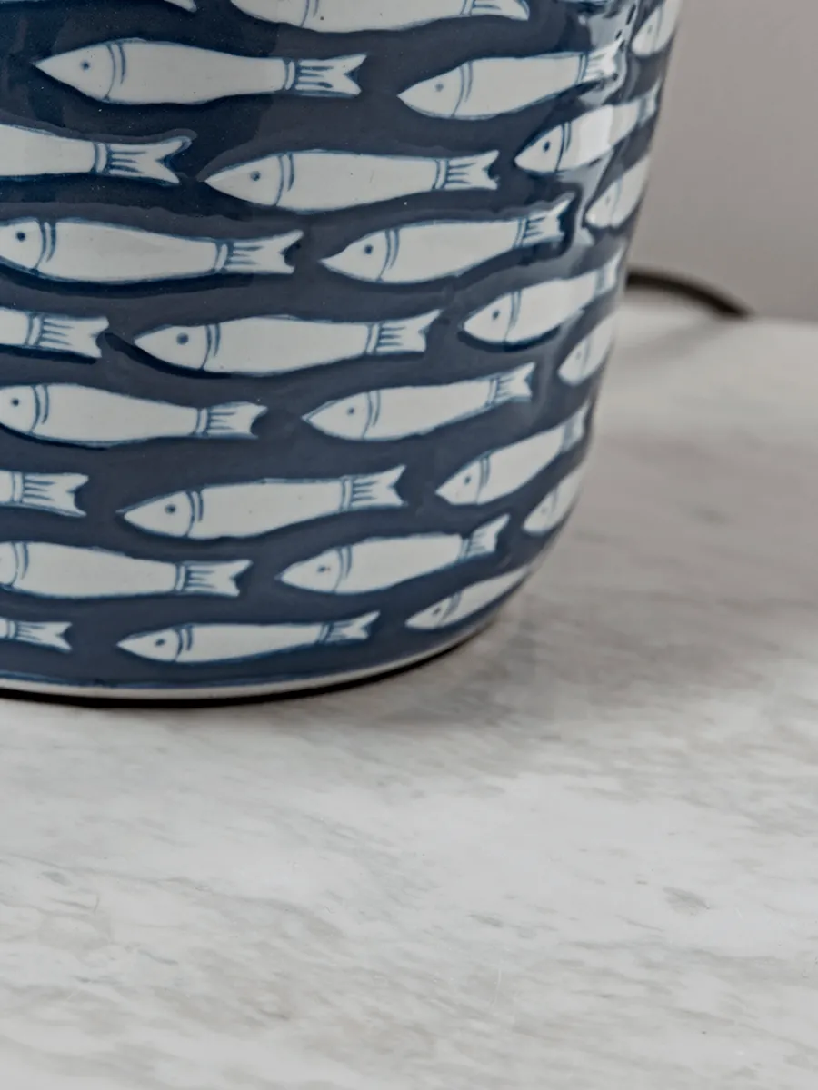 Cox & Cox Table Lamps<Blue Fish Table Lamp