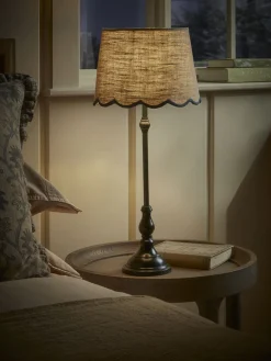 Cox & Cox Table Lamps|Bedside Lights<Blue Scalloped Edge Table Lamp