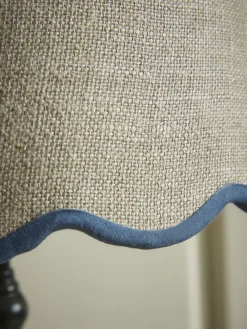 Cox & Cox Table Lamps|Bedside Lights<Blue Scalloped Edge Table Lamp