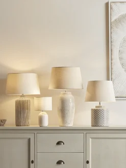 Cox & Cox Table Lamps<Blue Stripe Table Lamp