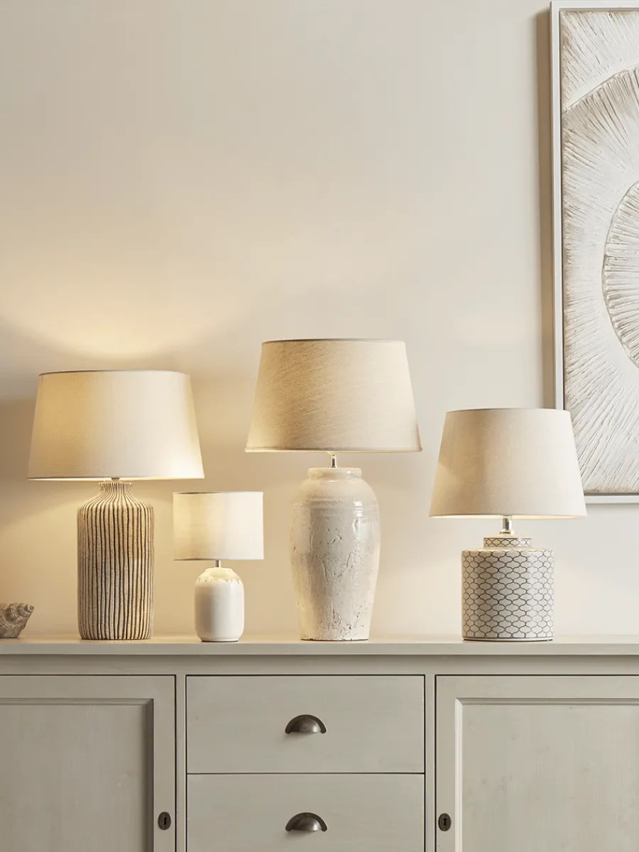 Cox & Cox Table Lamps<Blue Stripe Table Lamp