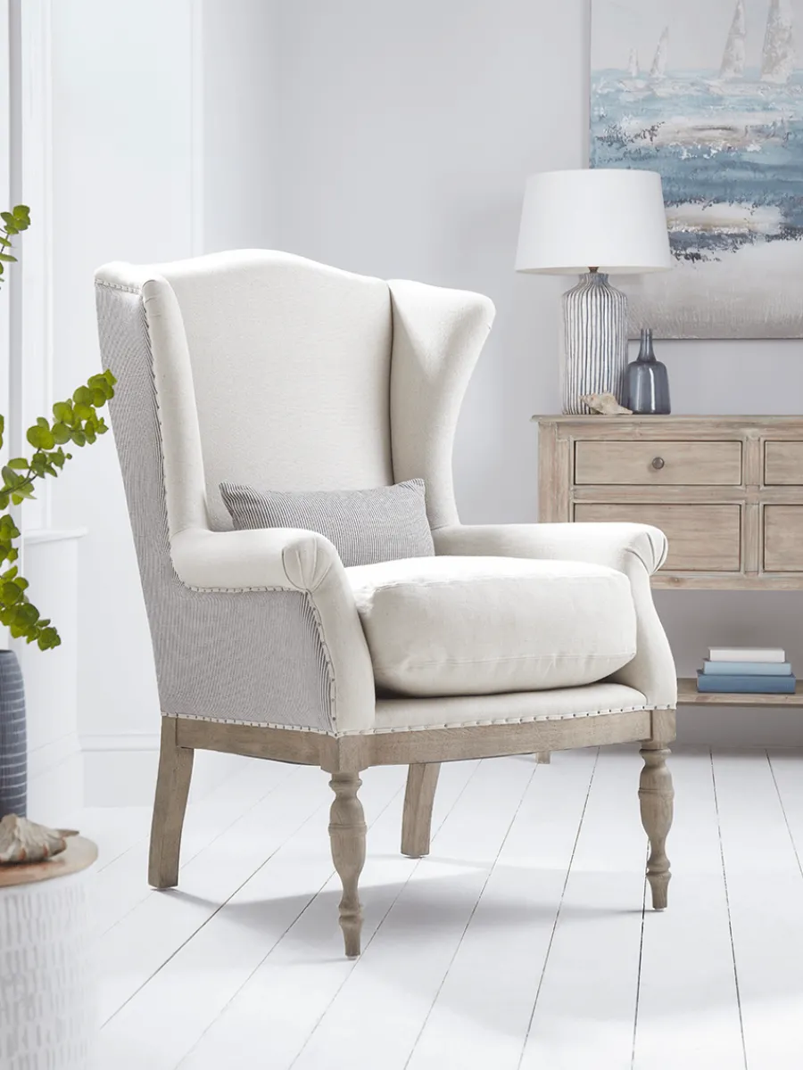 Cox & Cox Table Lamps<Blue Stripe Table Lamp