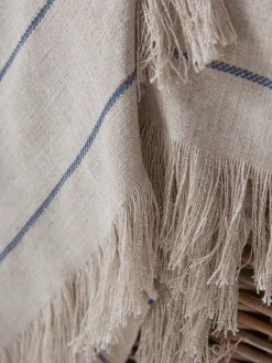 Cox & Cox Throws<Blue Striped Throw