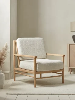 Cox & Cox Occasional Chairs|Armchairs & Loveseats<Bouclé & Cane Armchair