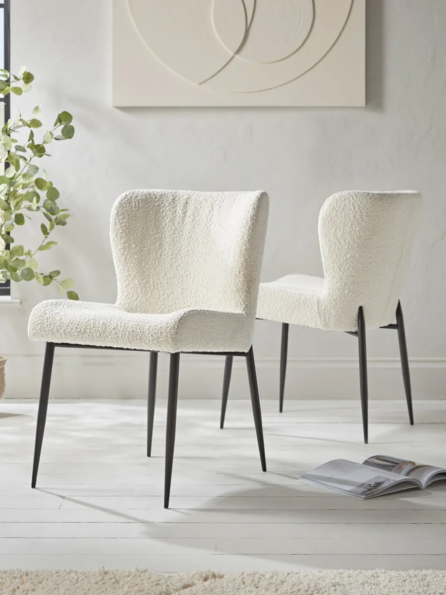 Cox & Cox Dining Chairs<Bouclé Dining Chair