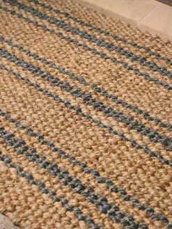 Cox & Cox Doormats|Doormats<Braided Jute French Stripe Doormat - Double