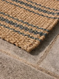 Cox & Cox Doormats|Doormats<Braided Jute French Stripe Doormat - Double