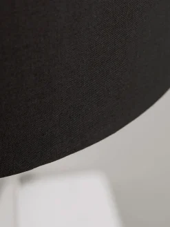 Cox & Cox Table Lamps<Brass & Black Glass Table Lamp