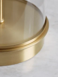 Cox & Cox Table Lamps<Brass & Black Glass Table Lamp