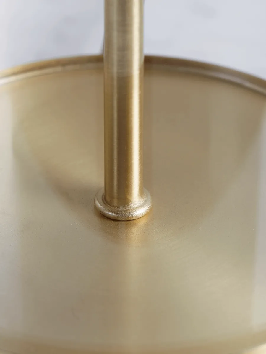 Cox & Cox Table Lamps<Brass & Black Glass Table Lamp