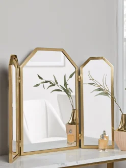 Cox & Cox Table Mirrors<Brass Folding Dressing Table Mirror