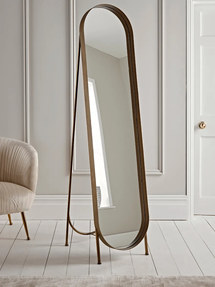 Cox & Cox Full Length Mirrors<Brushed Gold Full Length Mirror