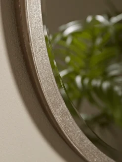 Cox & Cox Round Mirrors|Wall Mirrors<Burnished Silver Bevelled Round Mirror - Small
