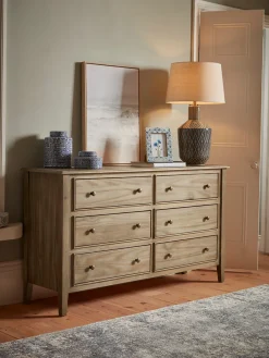 Cox & Cox Chests Of Drawers|Chests Of Drawers<Camille Double Chest of Drawers - Limewashed