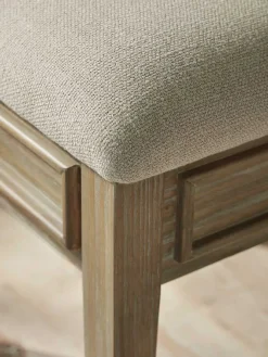 Cox & Cox Dressing Tables & Stools|Dressing Tables & Stools<Camille Dressing Table Storage Stool - Limewashed