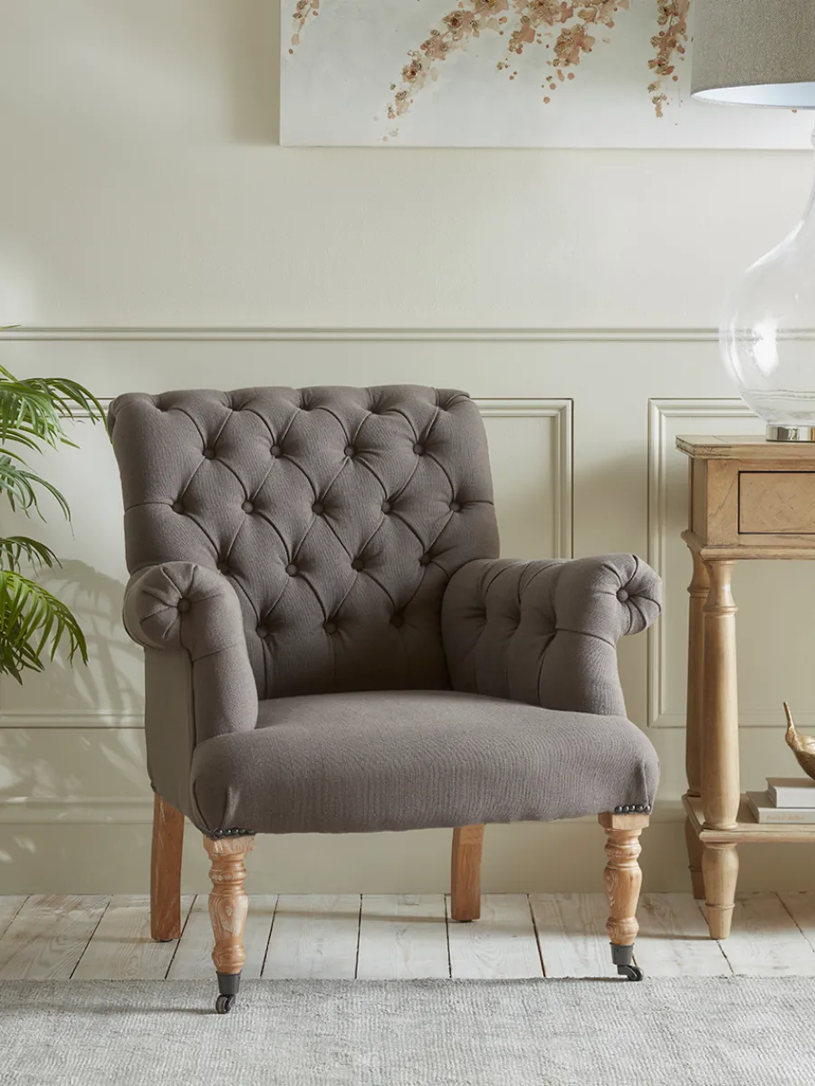 Cox & Cox Occasional Chairs|Armchairs & Loveseats<Camo Buttoned Armchair