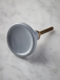 Cox & Cox Hardware<Ceramic Round Knob - Blue