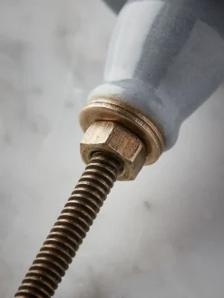 Cox & Cox Hardware<Ceramic Round Knob - Blue