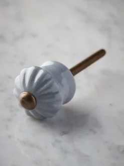 Cox & Cox Hardware<Ceramic Scalloped Handle - Blue