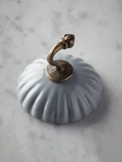 Cox & Cox Hardware|Hooks & Hook Racks<Ceramic Scalloped Wall Hook - Blue