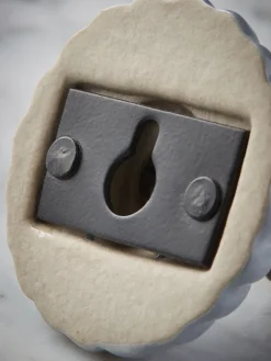 Cox & Cox Hardware|Hooks & Hook Racks<Ceramic Scalloped Wall Hook - Blue