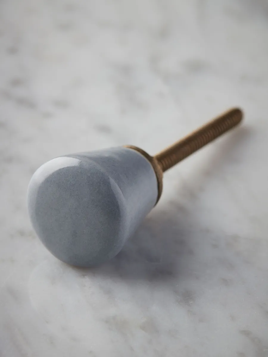 Cox & Cox Hardware<Ceramic Tapered Knob - Blue